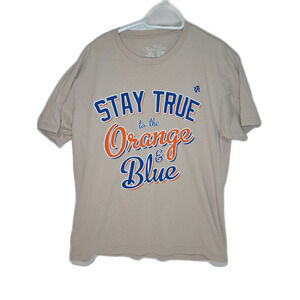 The 7 Line New York Mets Graphic T-Shirt Stay True | Men's Size Large | Beige